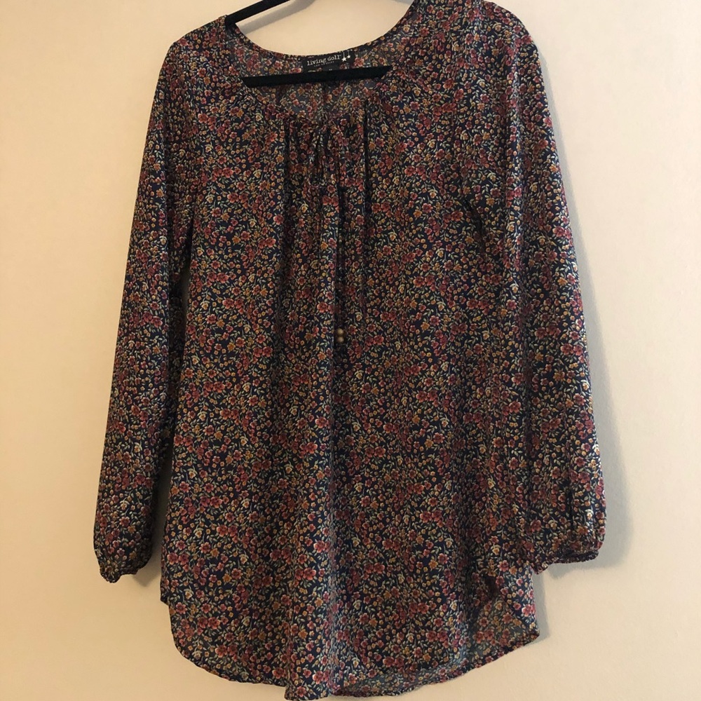 Living Doll Los Ángeles floral tunic